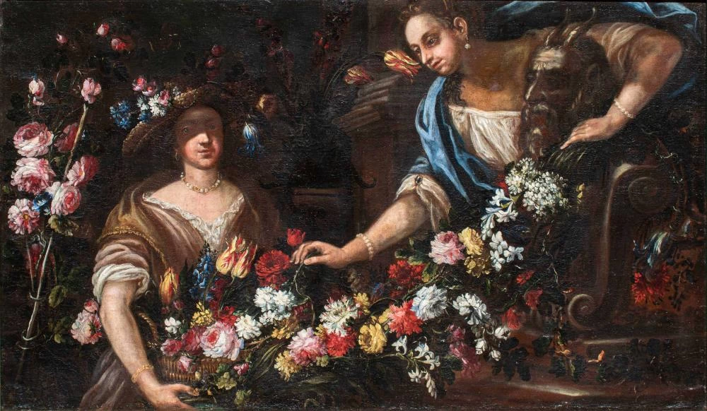 Natura morta con due donne